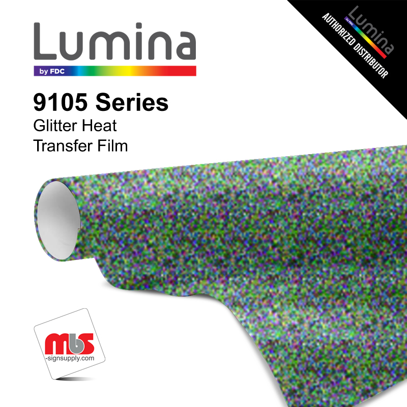 15'' x 5 Yards Lumina® 9105 Gloss Black Diamond 2 Year Unpunched 12.8 Mil Heat Transfer Vinyl (Color code 271)